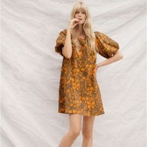 Anthropologie ELKE DITSY SWING DRESS Sz Sm